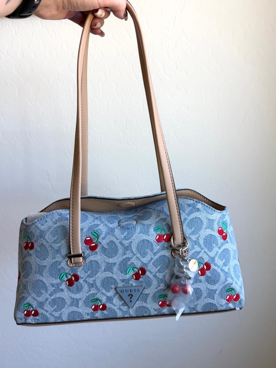 Guess Handbags - Guess Cherry-Print Shoulder Bag in Denim